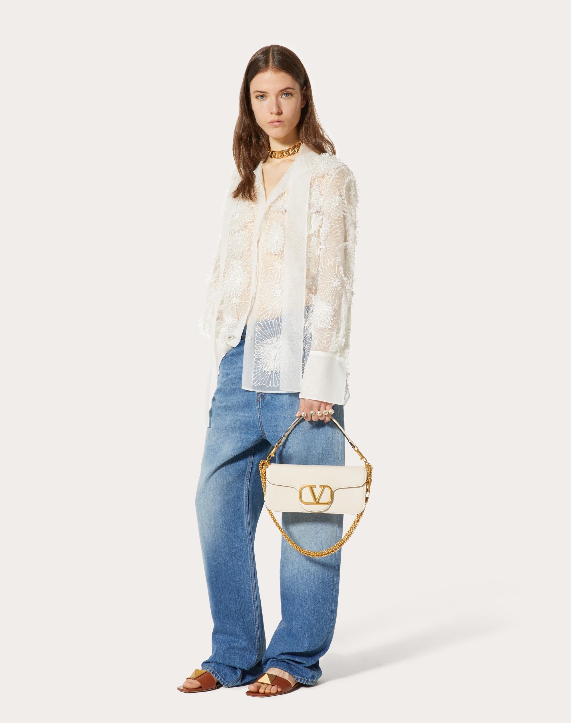 EMBROIDERED ORGANZA SHIRT - 2