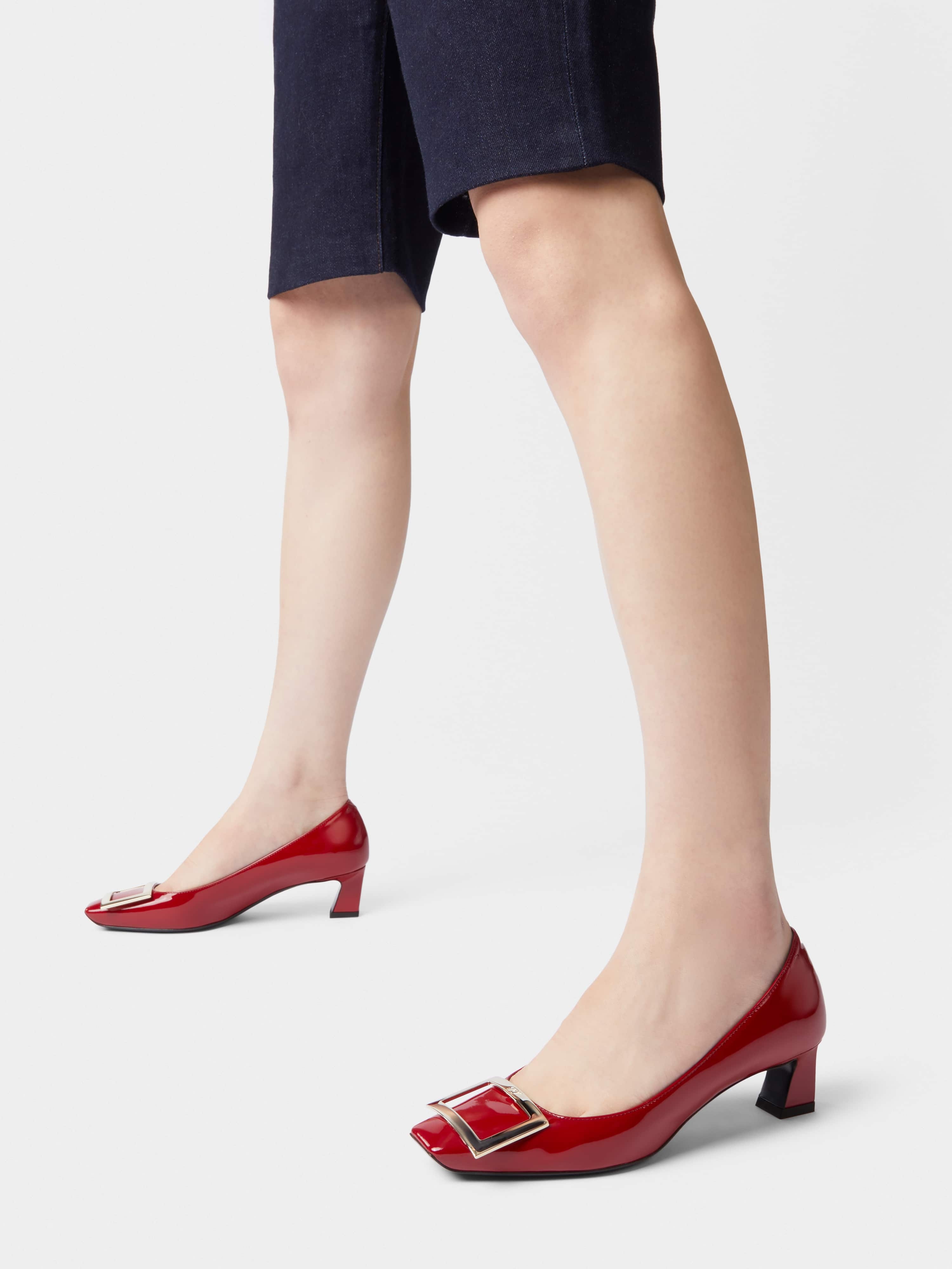 Trompette Metal Buckle Pumps in Patent Leather - 2