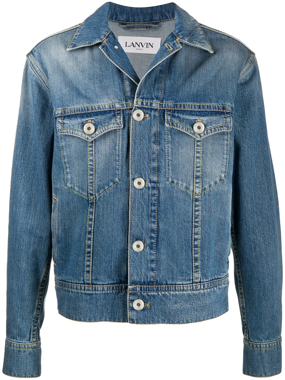 drop-shoulder denim jacket - 1