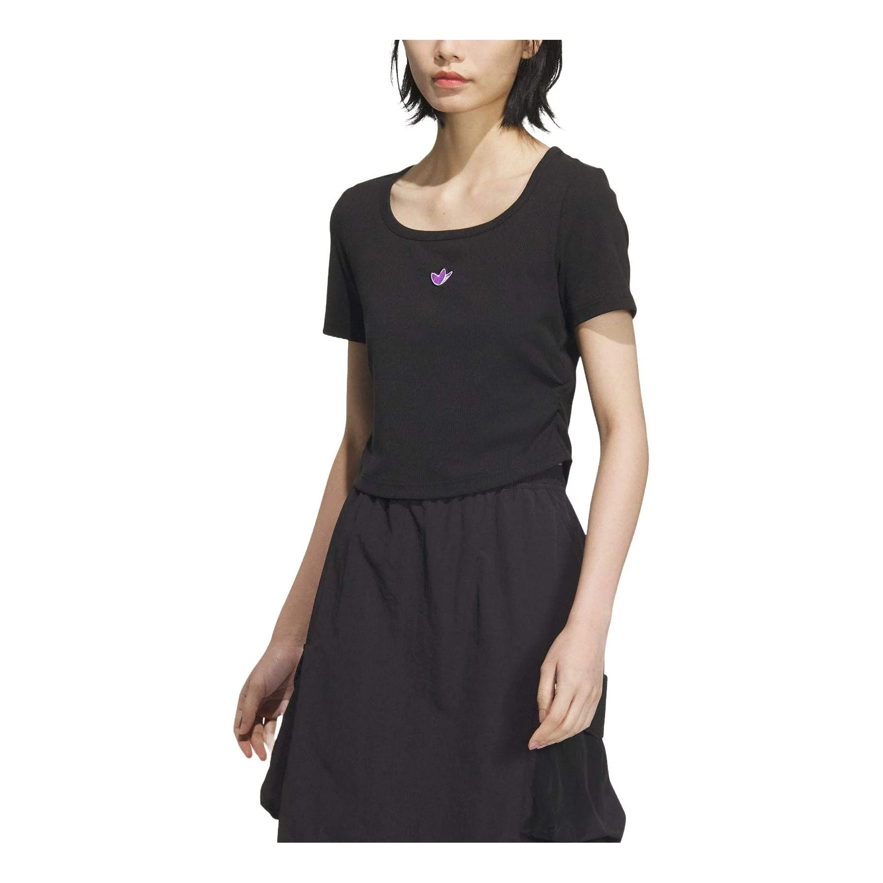 (WMNS) adidas Chinese Valentine's Day Graphic T-Shirt 'Black' JM2707 - 1