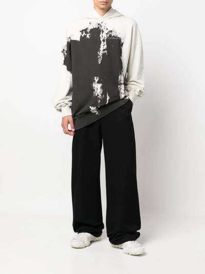 A-COLD-WALL* paint-effect cotton hoodie outlook