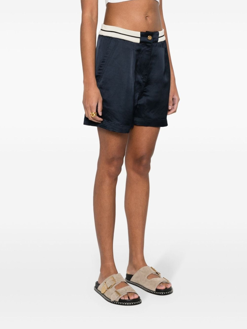 monogram-embroidered satin-weave shorts 3