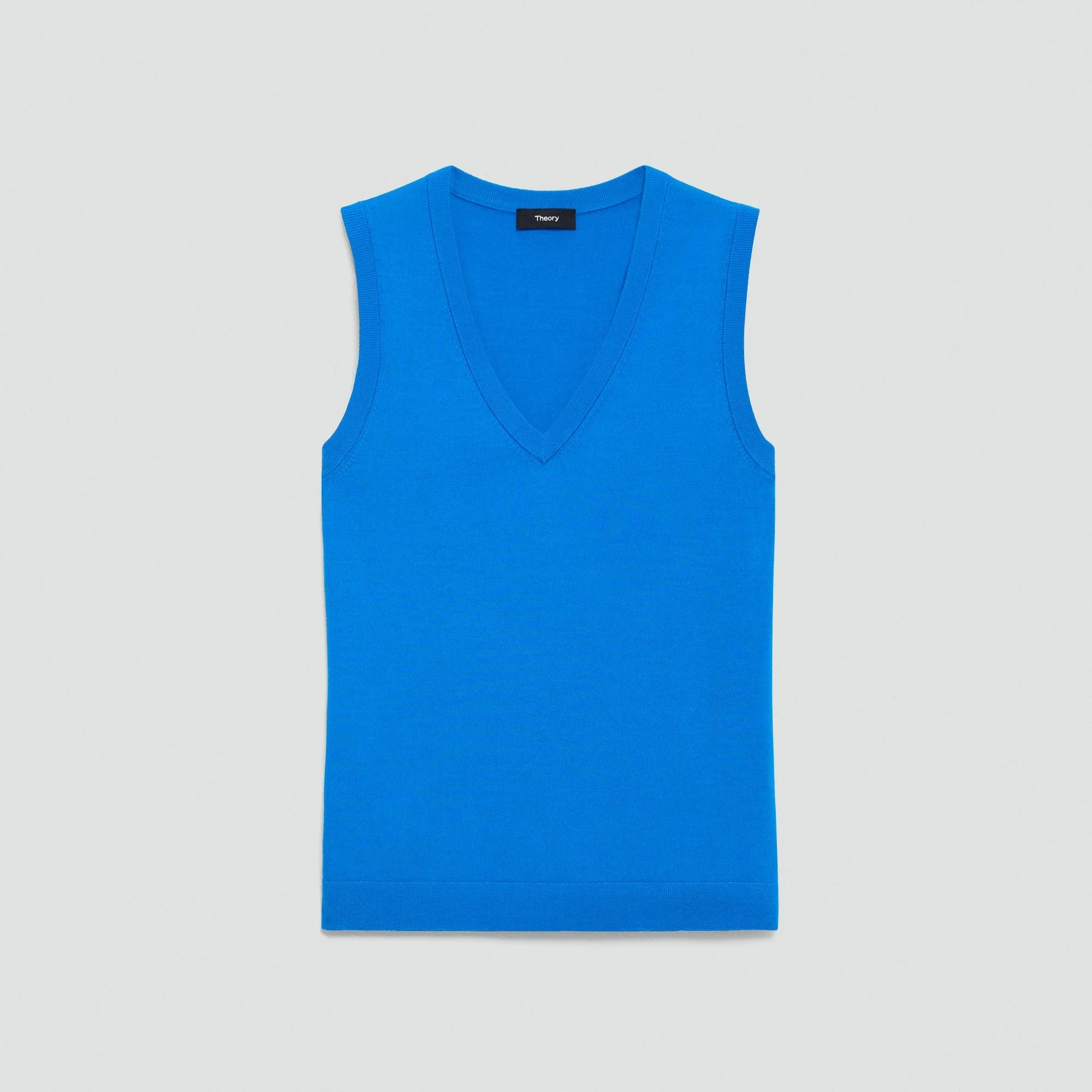 V-Neck Tank Top in Regal Wool - 1