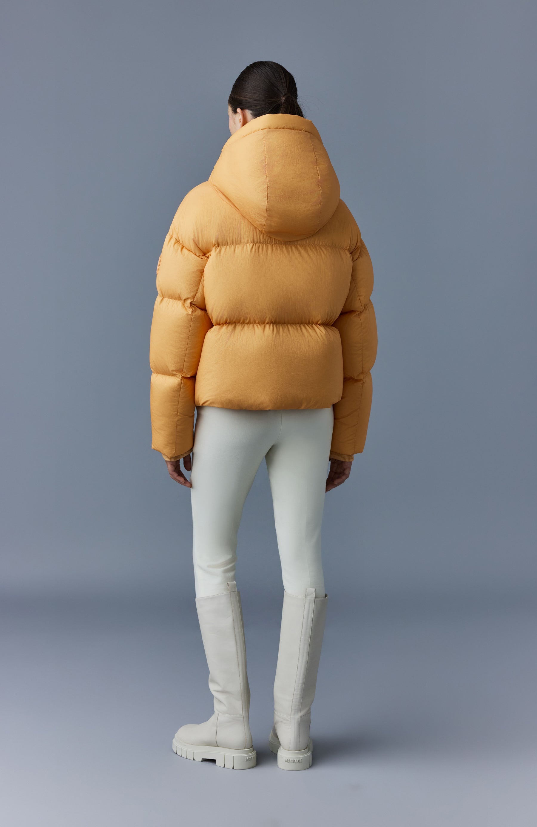 TESSY Medium down hooded jacket with softwash crinkle finish - 4
