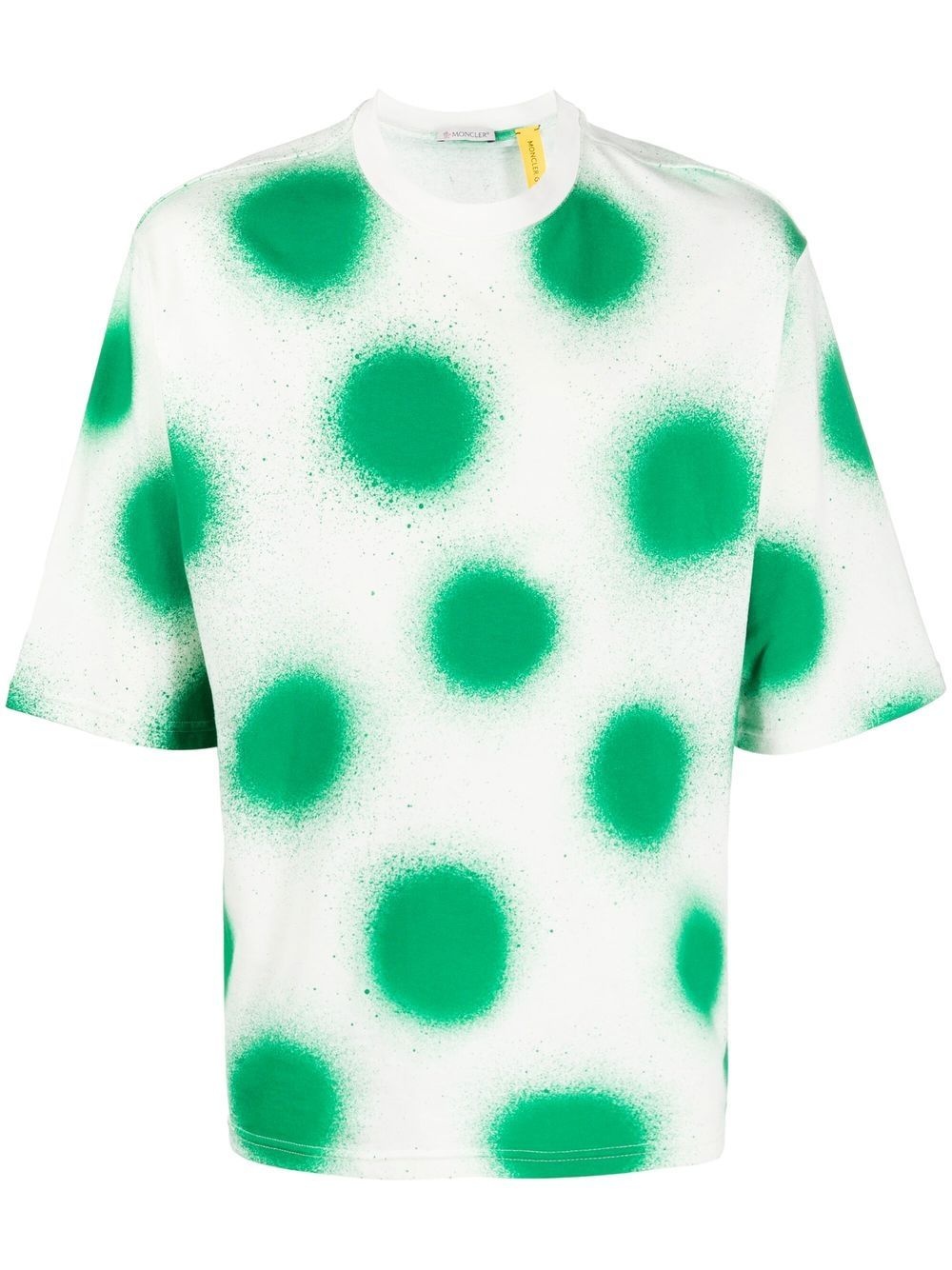 polka dot-print short-sleeved T-shirt - 1