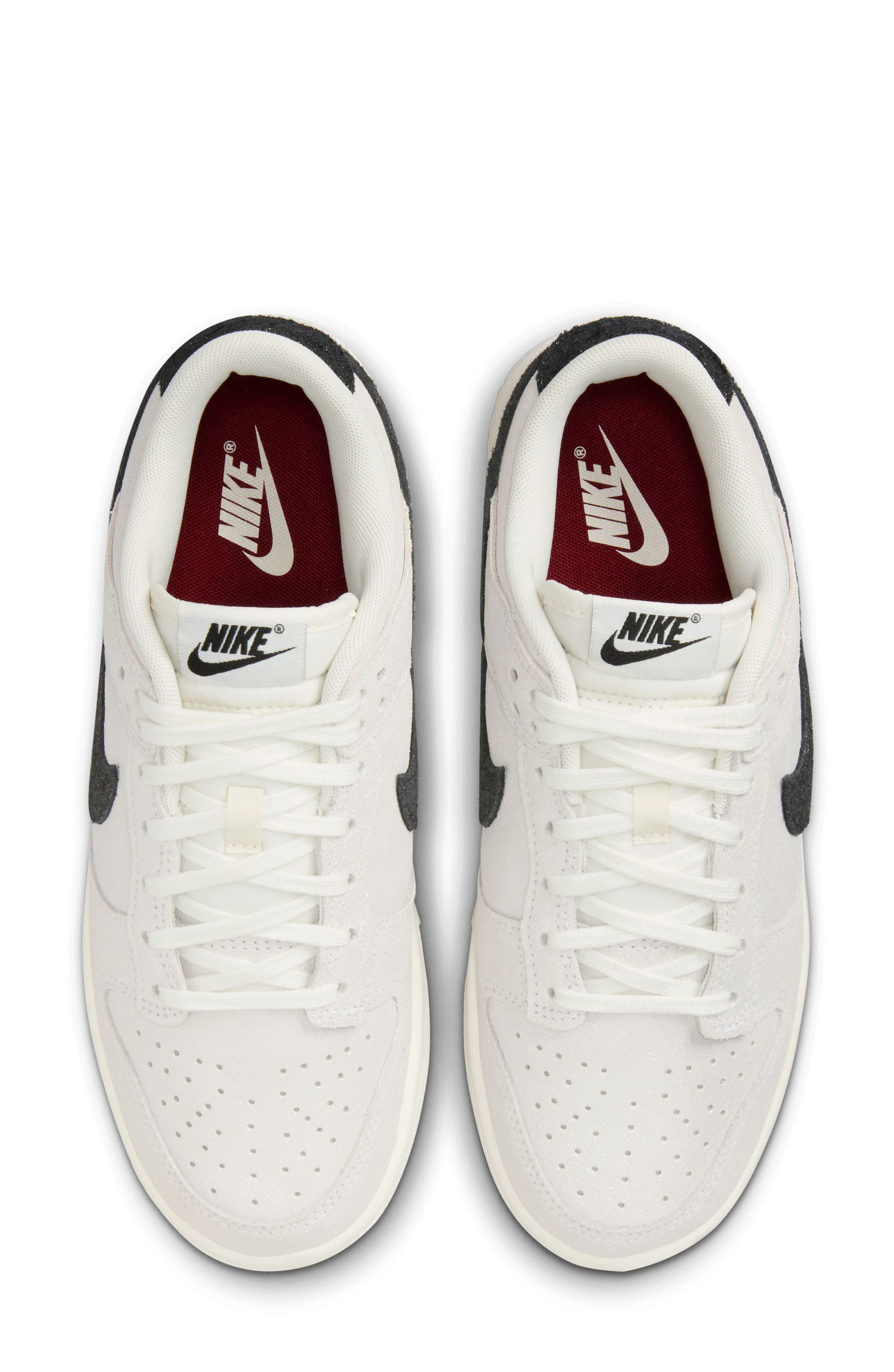 Nike Dunk Low Top Sneaker in White/Black/Red at Nordstrom - 3