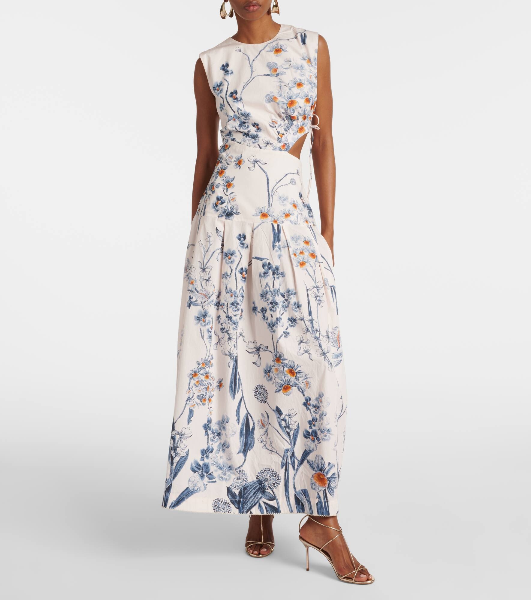 Otono Petalo cotton poplin midi dress - 2