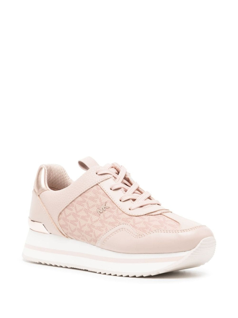 MICHAEL KORS Raina logo-jacquard platform sneakers outlook
