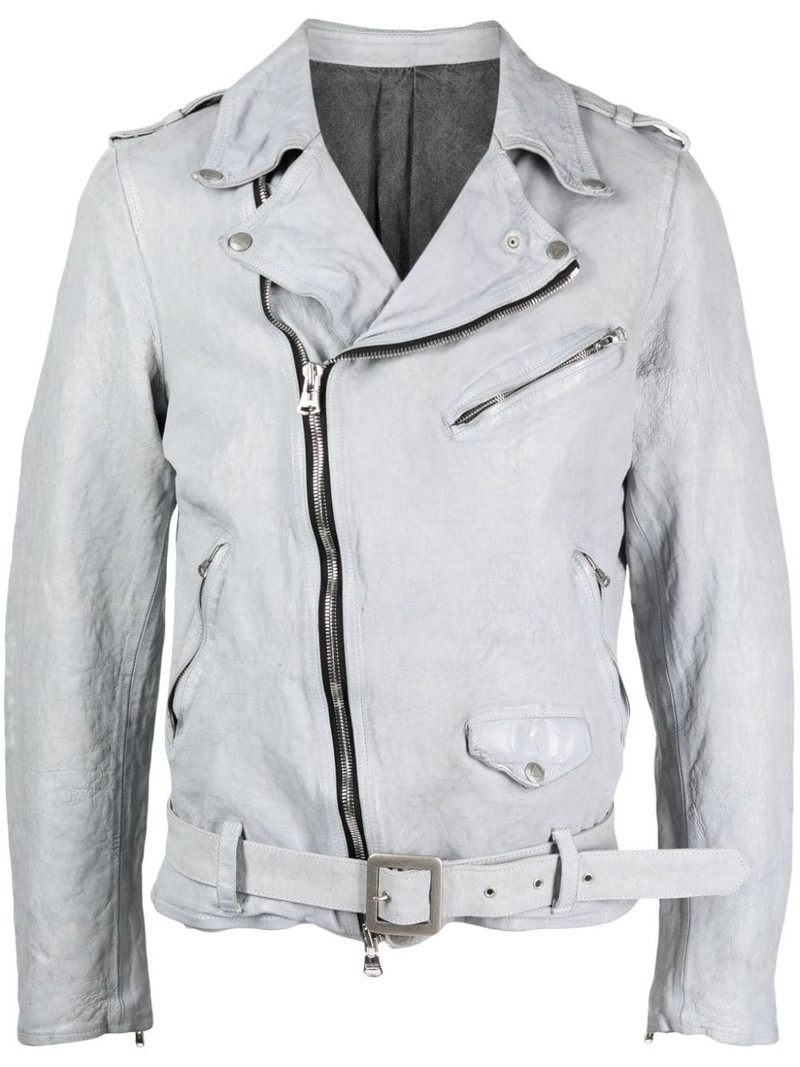 leather belted biker 재킷 1