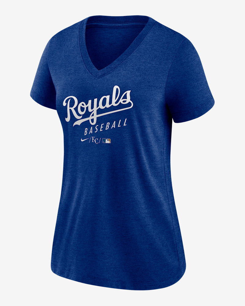 Kansas City Royals Authentic Collection Women's Nike MLB V-Neck T-Shirt 1