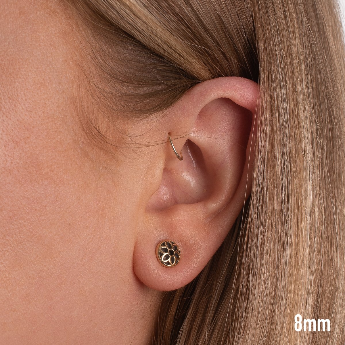 EY-ROS-STUD GOOD ART HLYWD Rosette Stud Earring - 22K Gold - 1