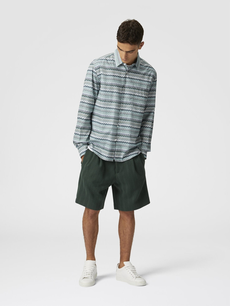 Missoni Zig zag cotton poplin shirt with breast pocket outlook