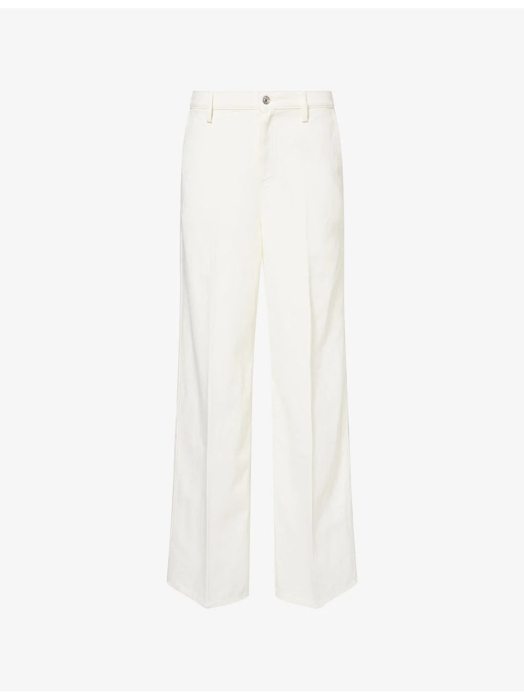 Wide-Leg Cotton-Linen Trousers - 1