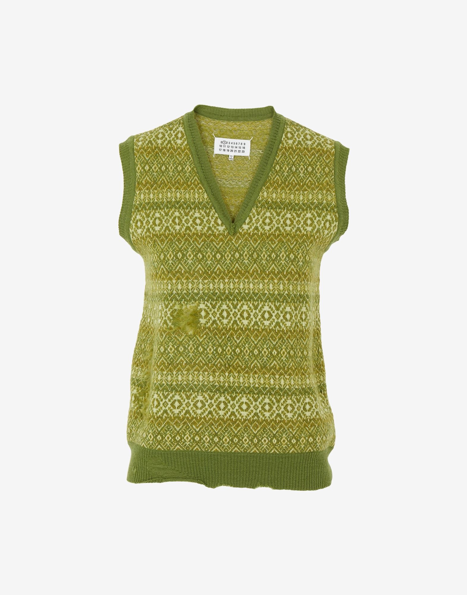 Sleeveless V-neck jumper - 1