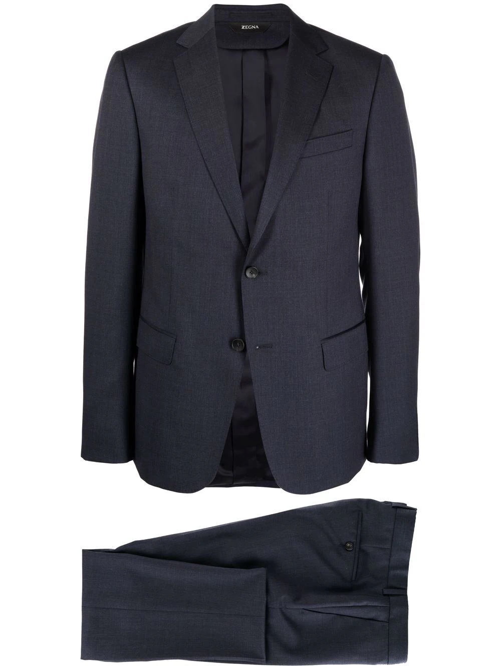 single-breasted wool suit - 1