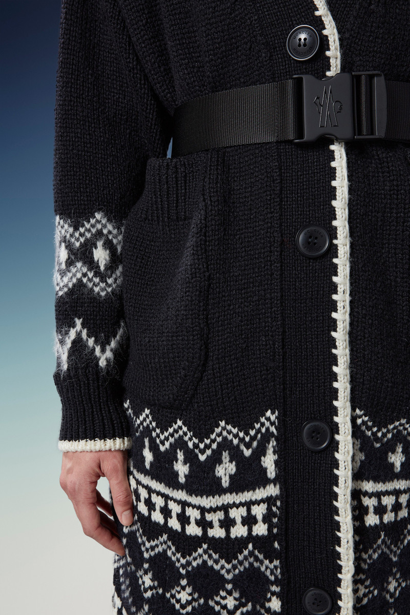 Alpaca & Wool Jacquard Long Cardigan 6