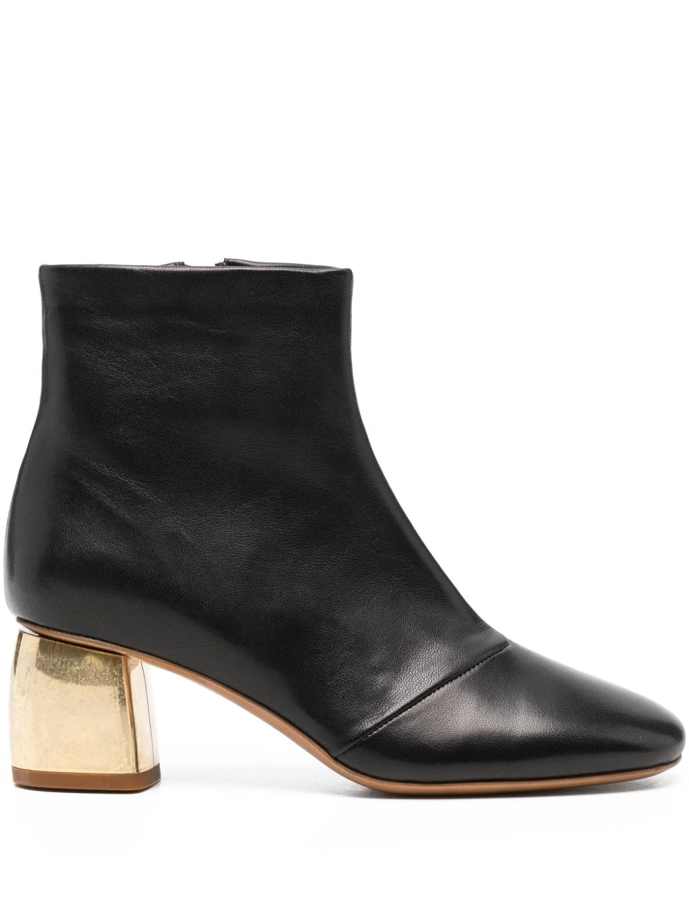 block-heel ankle boots - 1