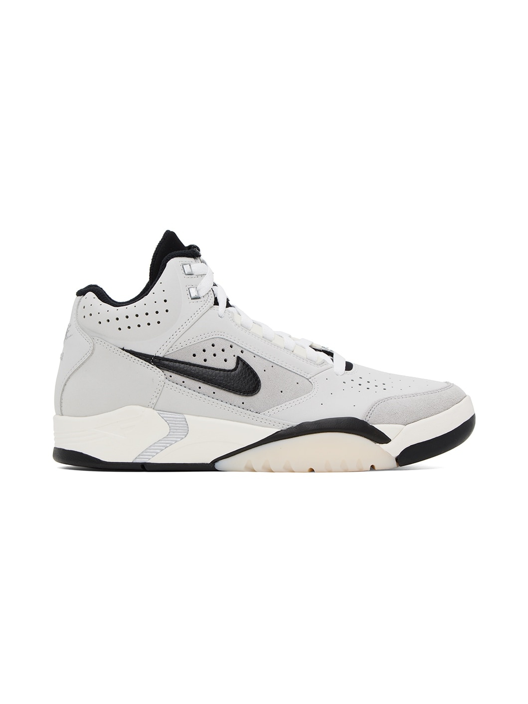 Gray Air Flight Lite Mid Sneakers - 1