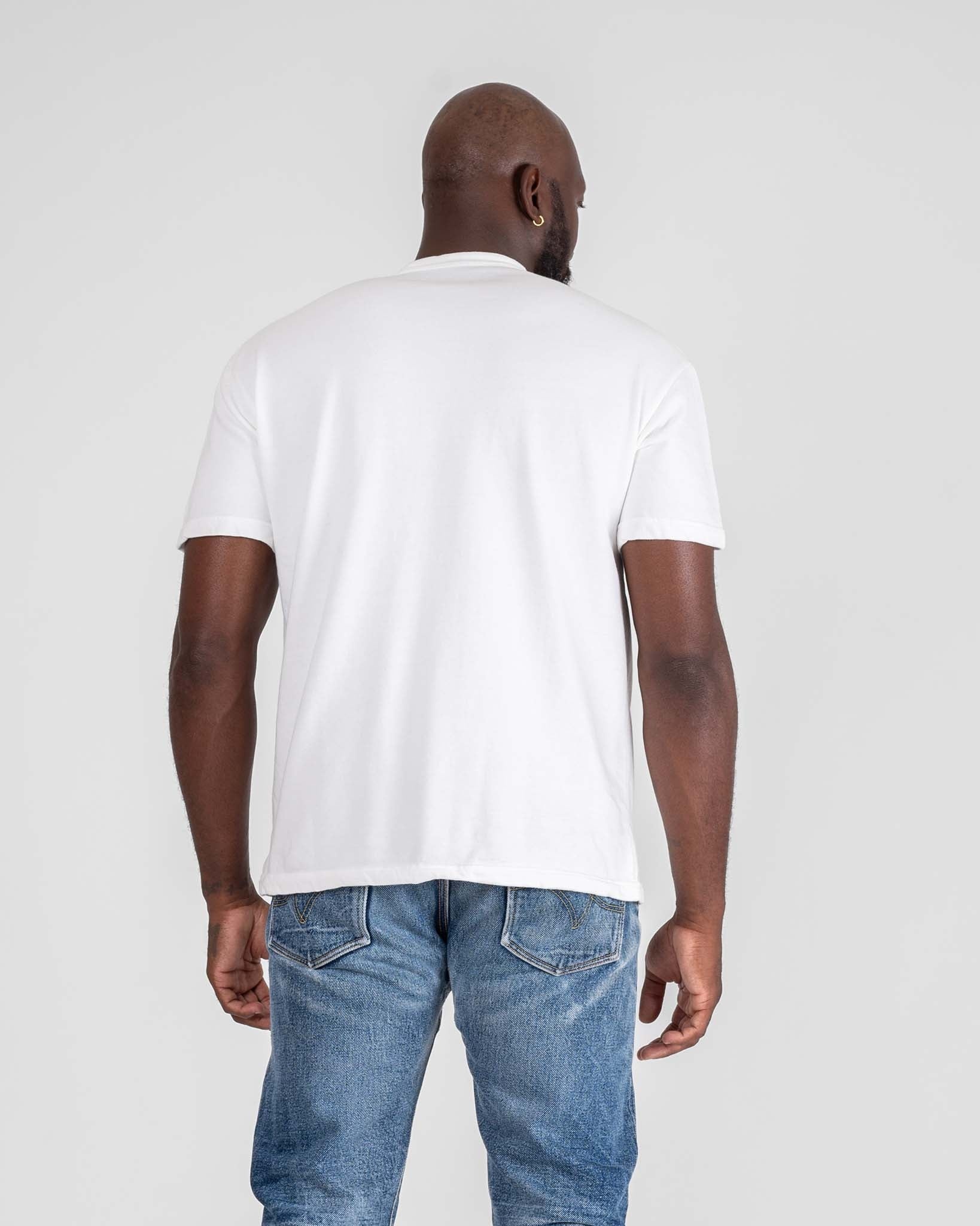 UTIL-BT-WHT UTILITEES - 10oz Mini Fleece Crew Neck T-Shirt - White - 3
