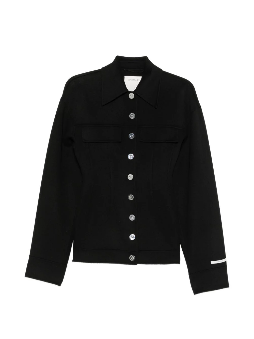 panelled button-down jacket - 1