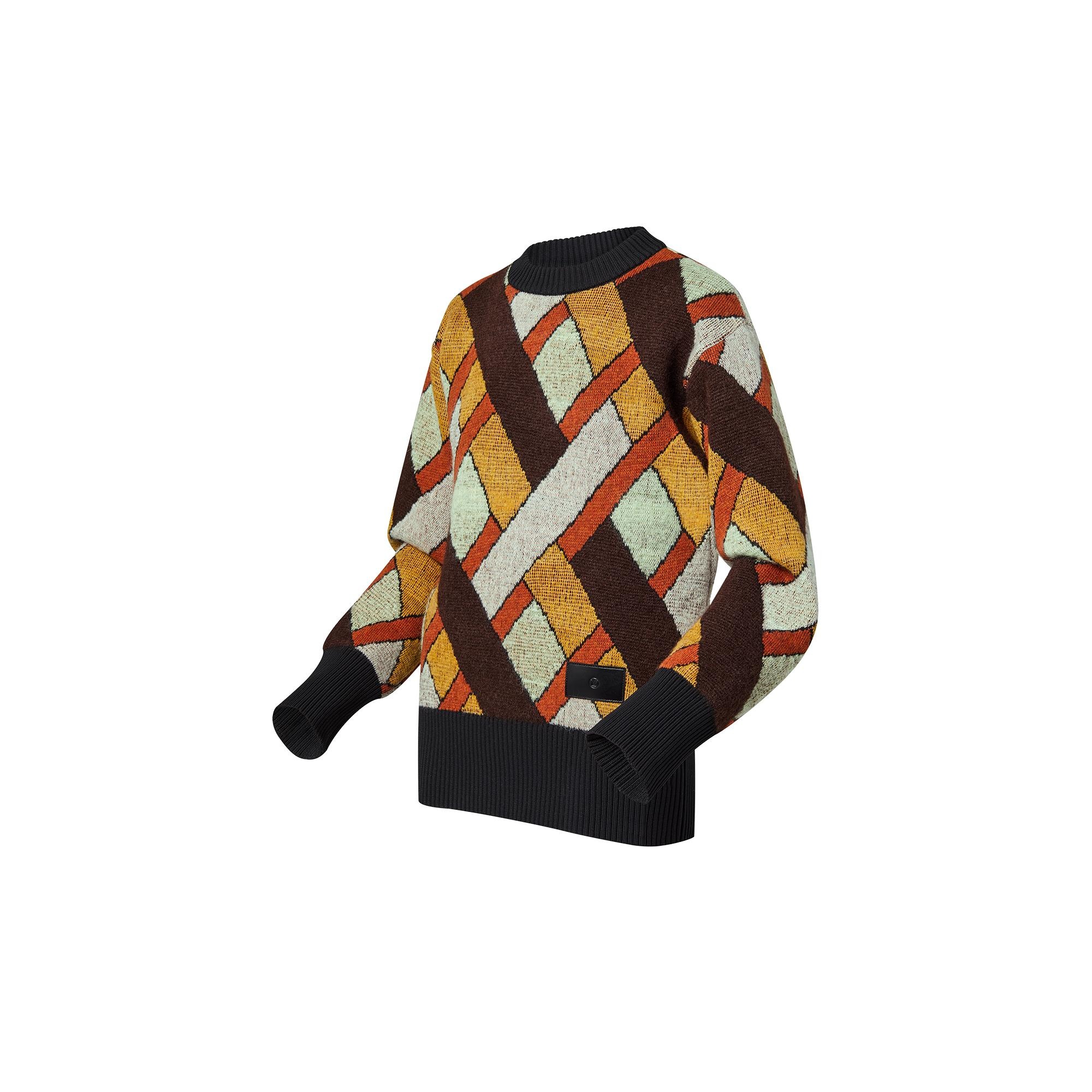 Geometric Jacquard Sweater - 2