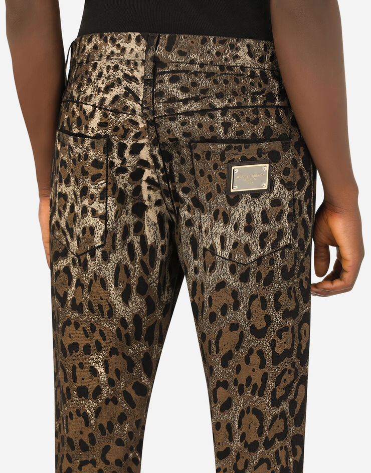 Loose jeans with DG leopard print - 5