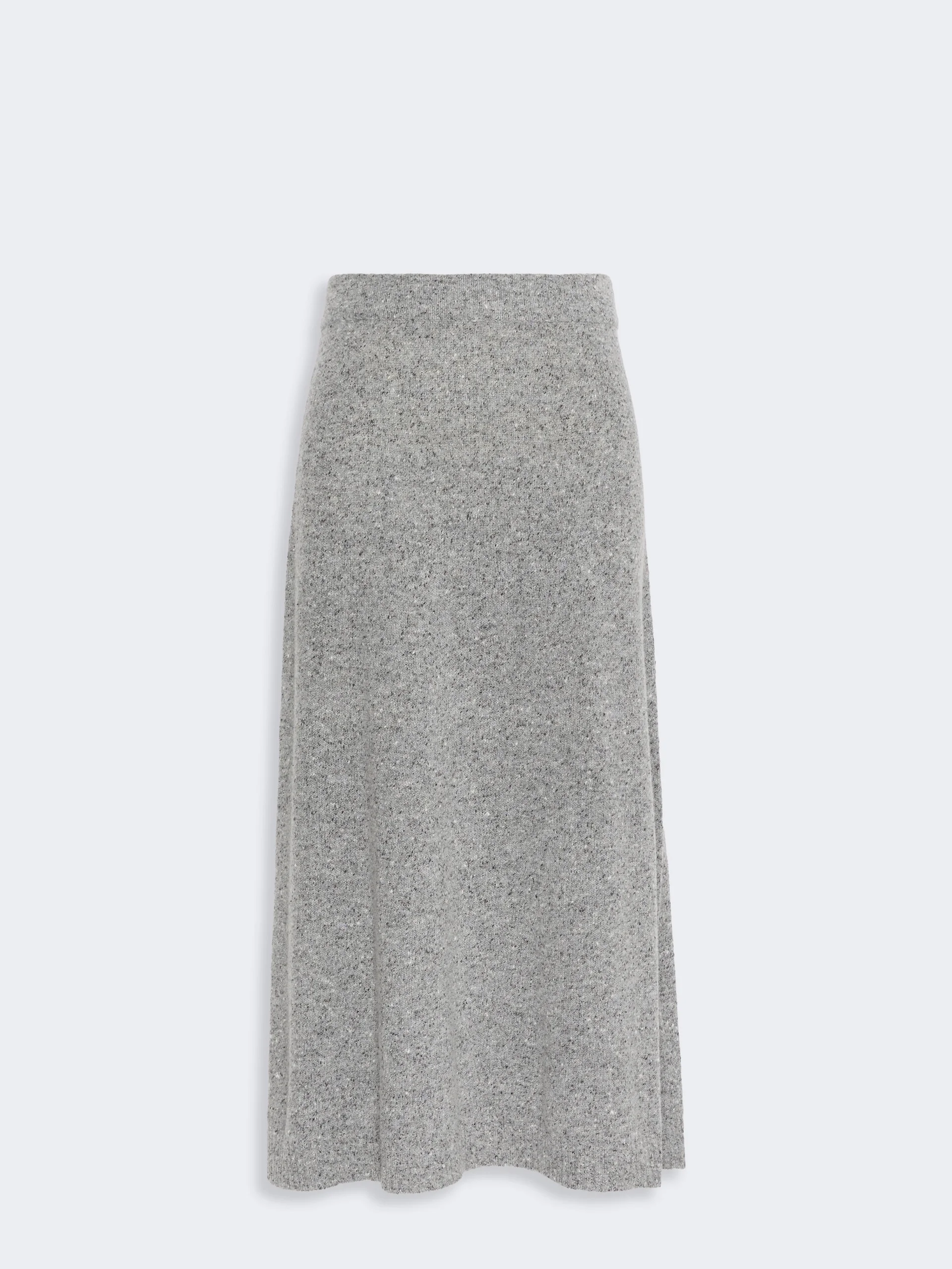 ALOA Flared skirt in wool blend tweed - MEDIUM GREY - 1