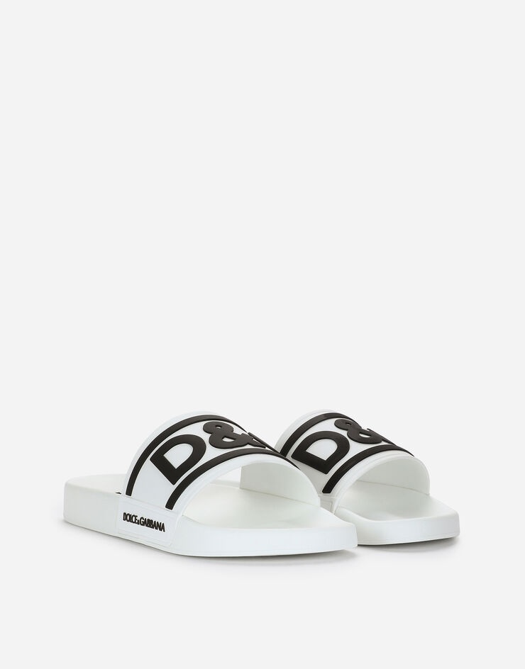 Rubber beachwear sliders with DG logo - 2