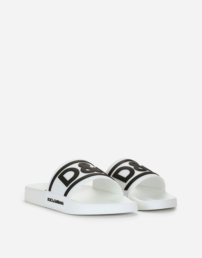Dolce & Gabbana Rubber beachwear sliders with DG logo outlook