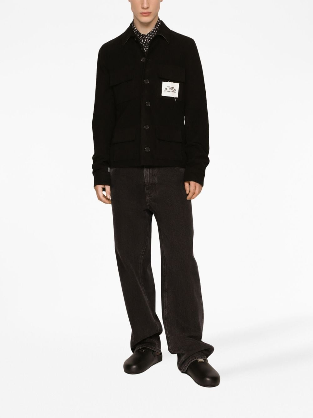 button-up stretch-cotton shirt - 3