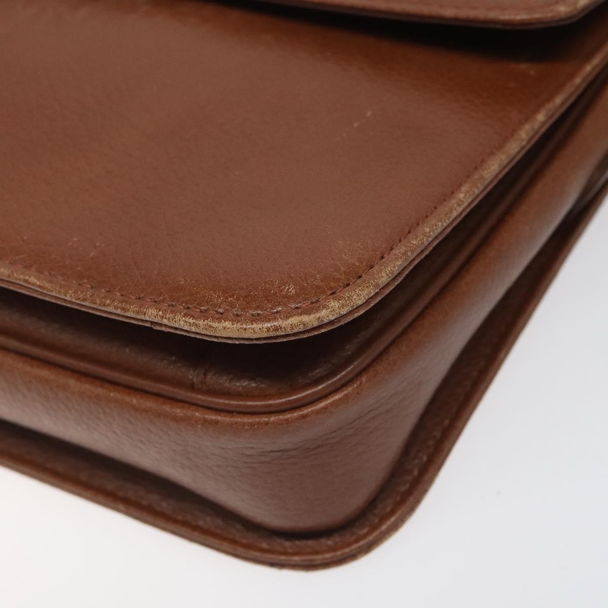 Burberry Shoulder Bag Leather Brown Gold - 9