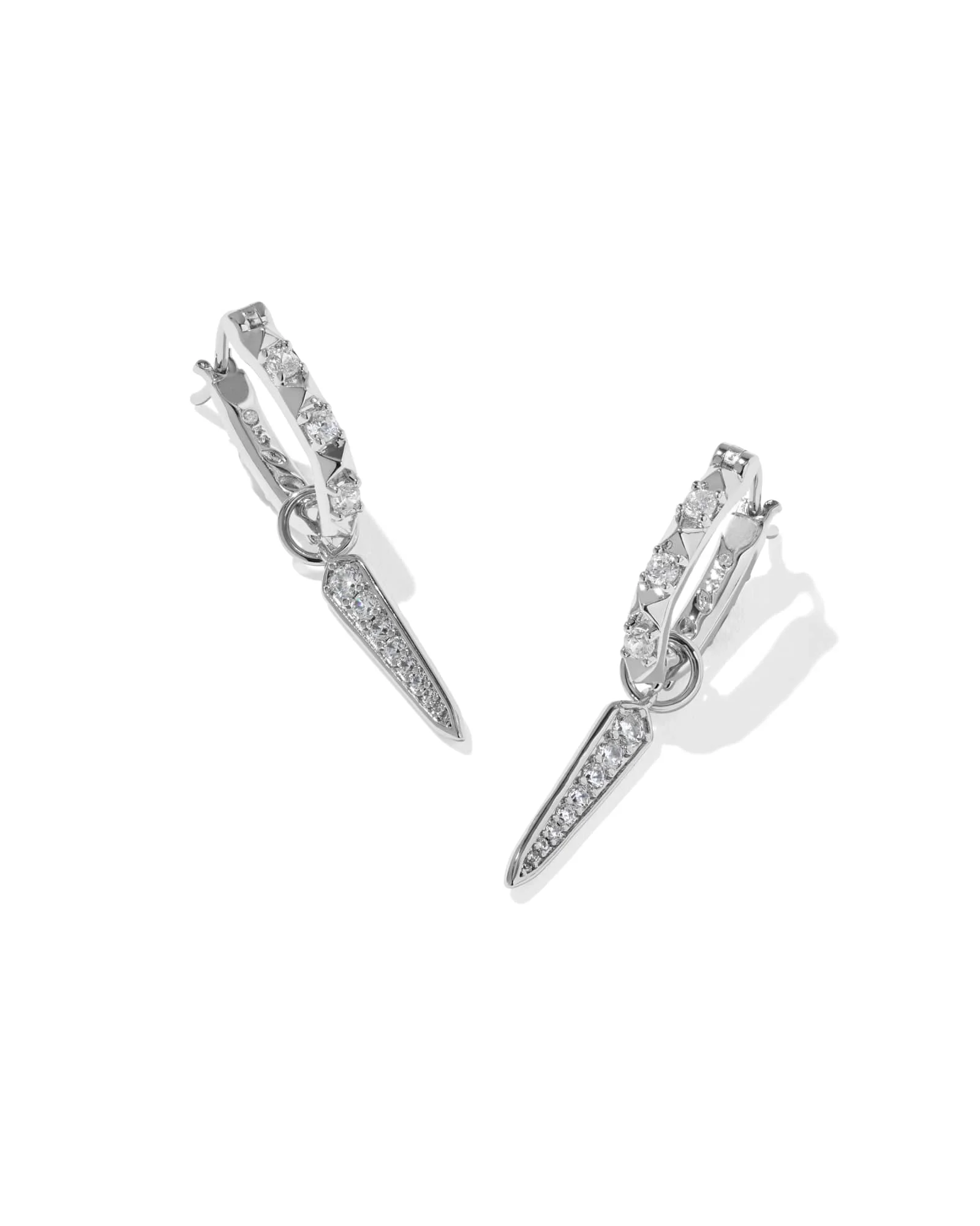 Fate Silver Charm Huggie Earrings - 1
