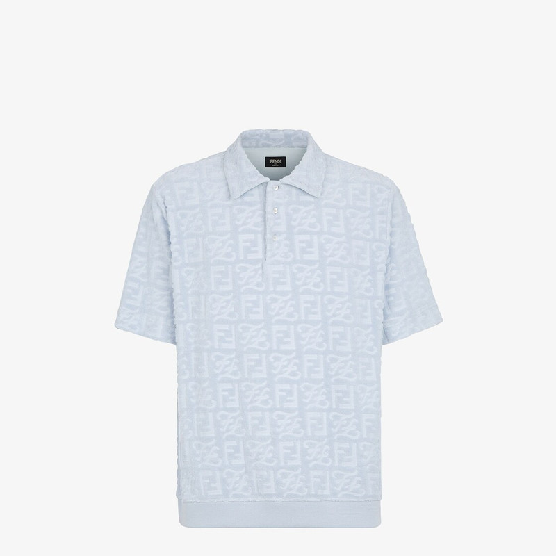 Light blue cotton polo shirt 1