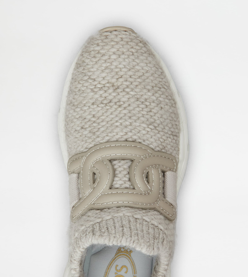 KATE SLIP-ON SNEAKERS IN FABRIC - GREY 5