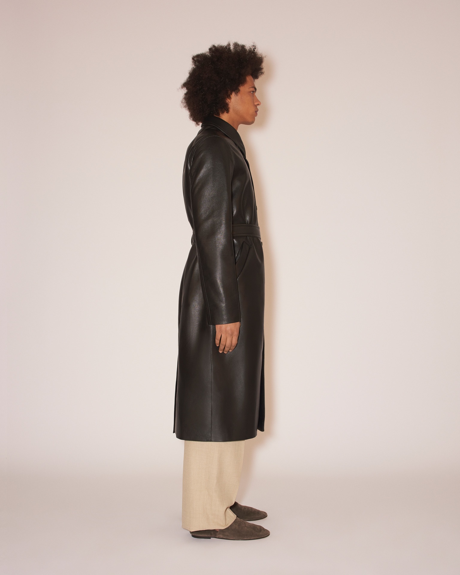 KILAN - Regenerated leather coat - Black - 4
