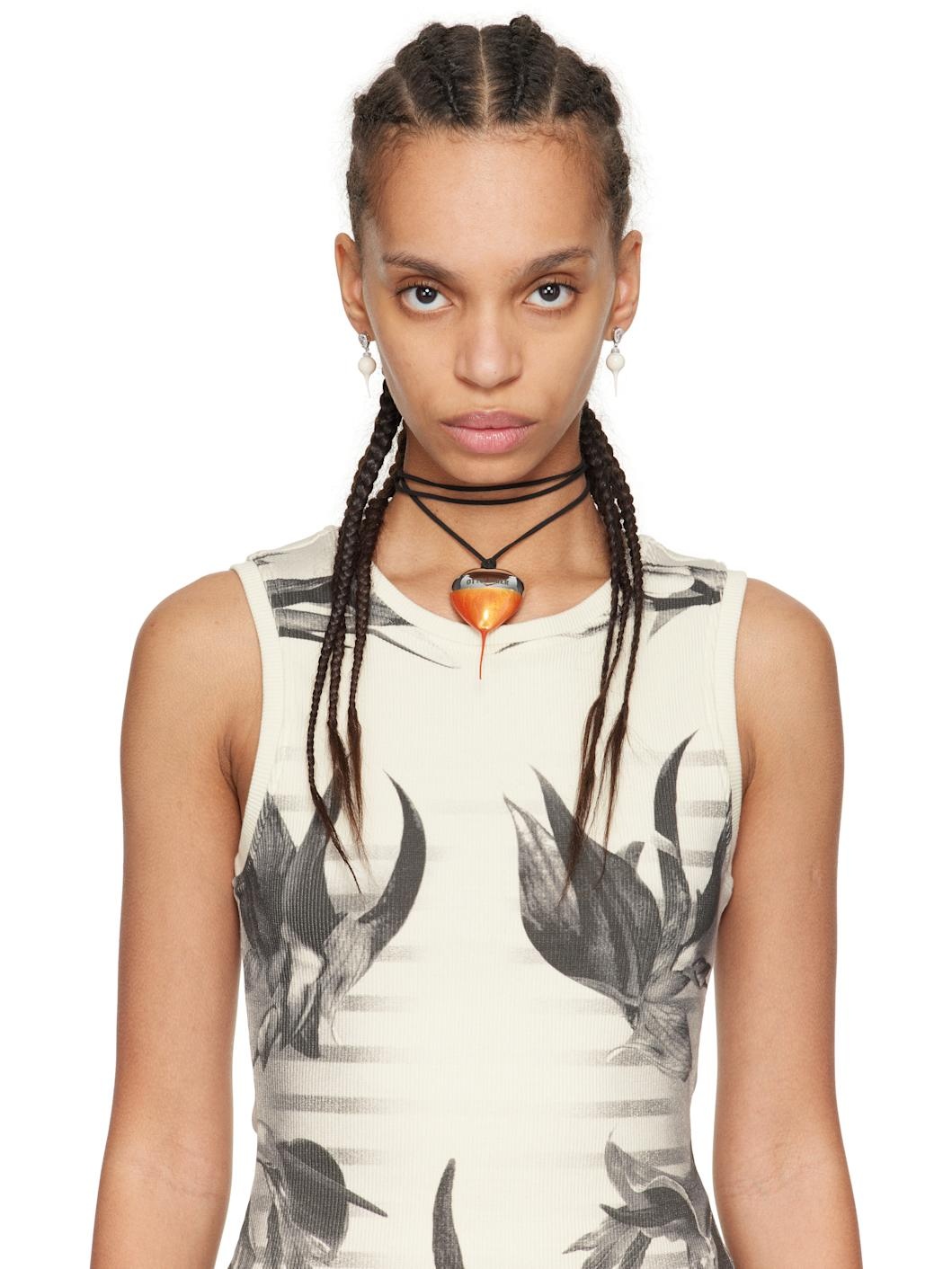 SSENSE Exclusive Silver & White Diamond Drop Earrings - 3