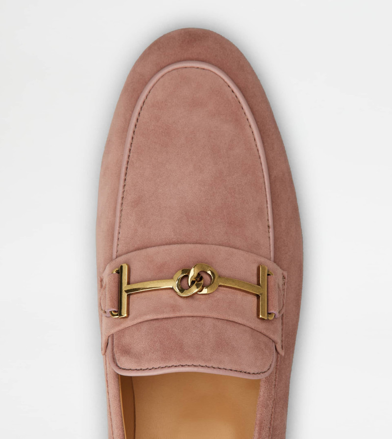 LOAFERS IN SUEDE - PINK 4