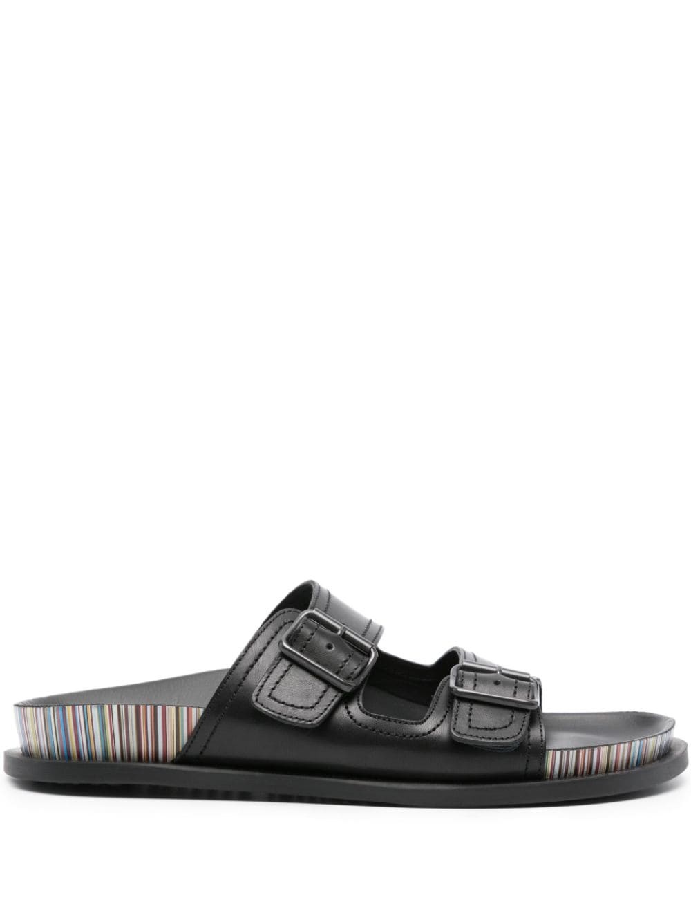 artist-stripe leather sandals - 1