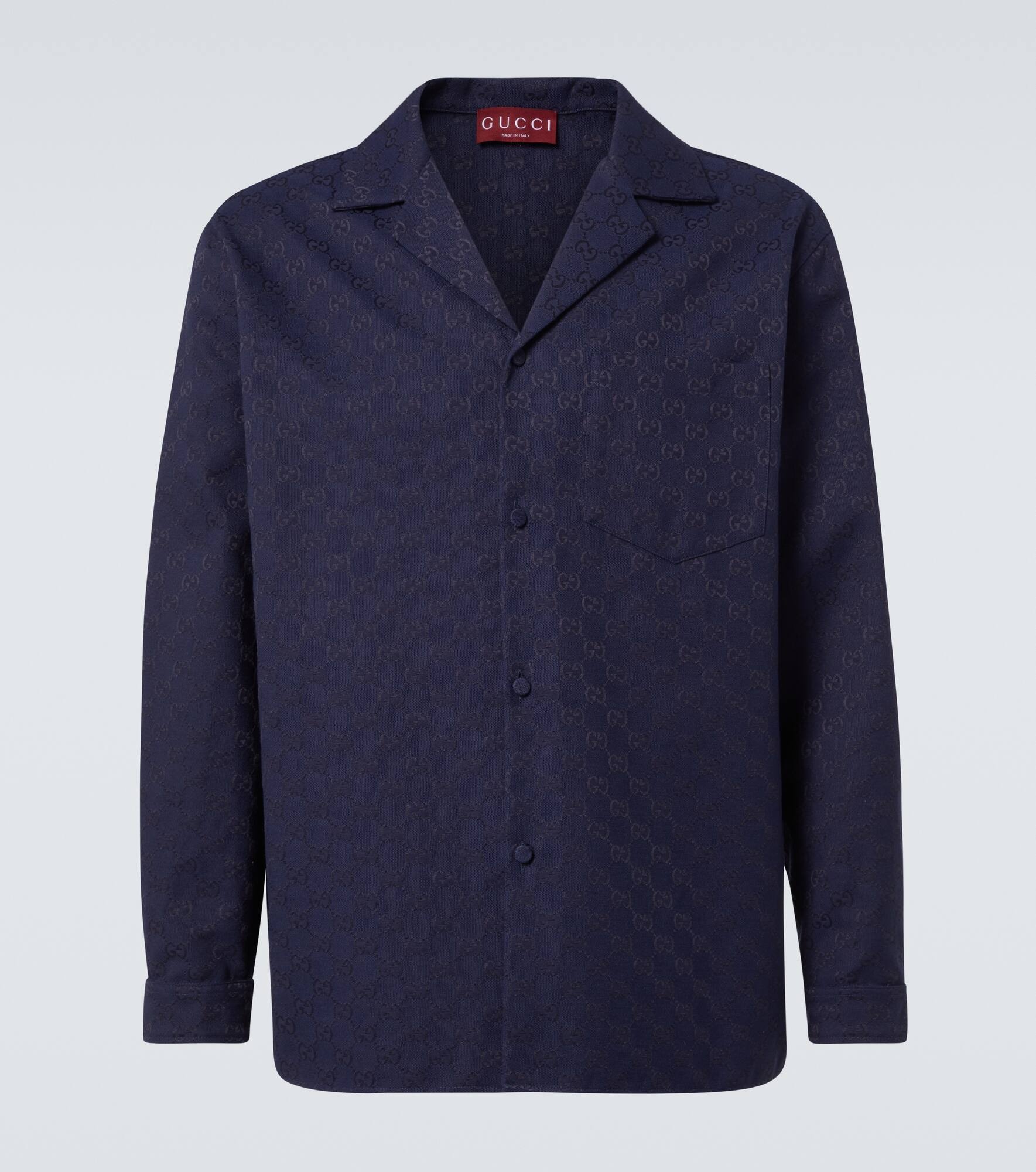 GG canvas cotton-blend shirt - 1