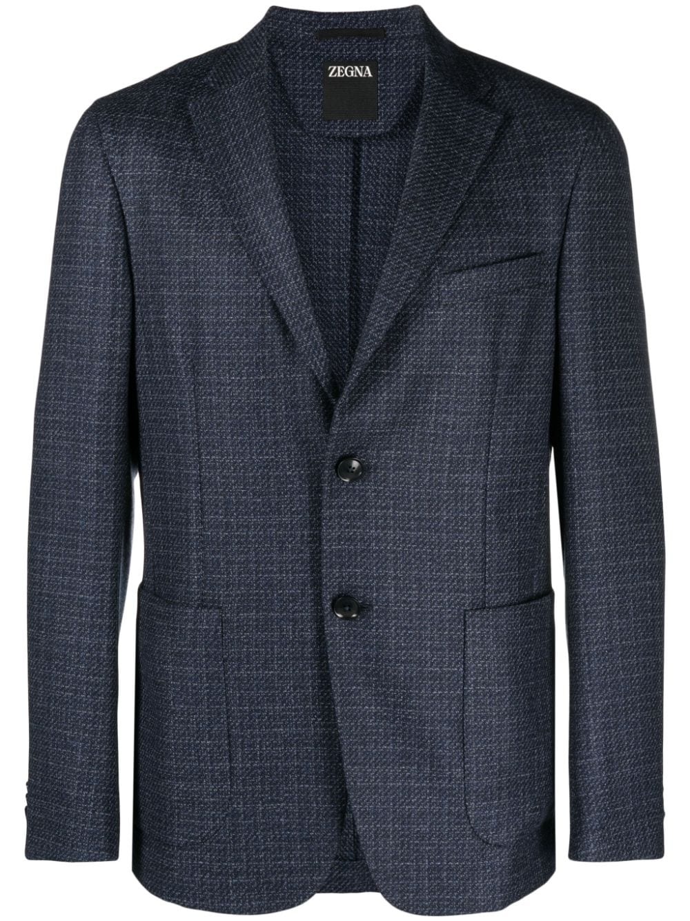 single-breasted wool blazer - 1