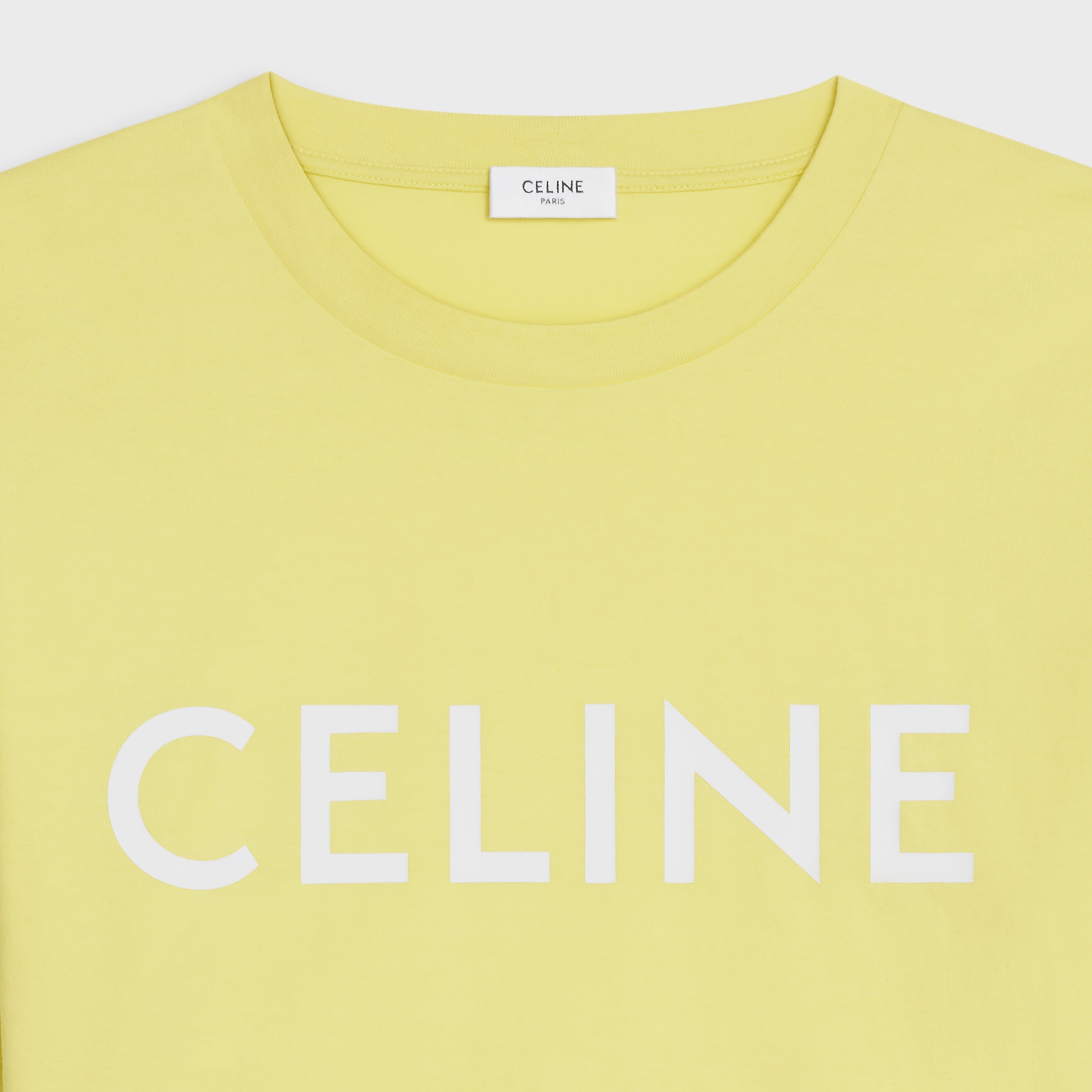 CROPPED CELINE T-SHIRT IN COTTON FLEECE - 3