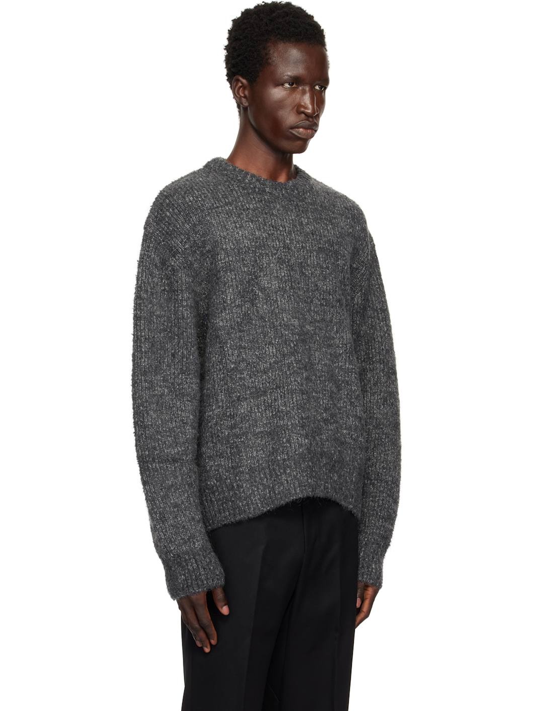 Gray Hairy Sweater - 2