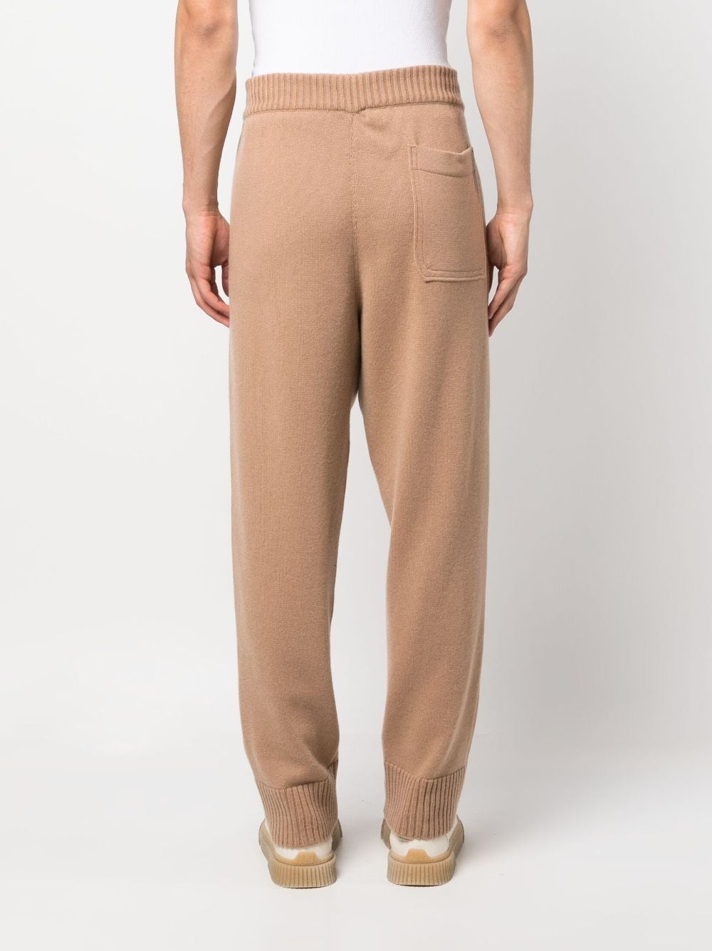 straight-leg fine-knit trousers - 4