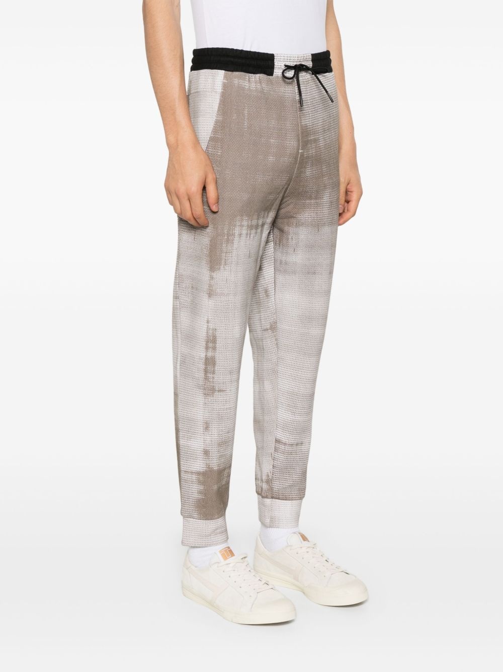abstract-pattern track pants - 3