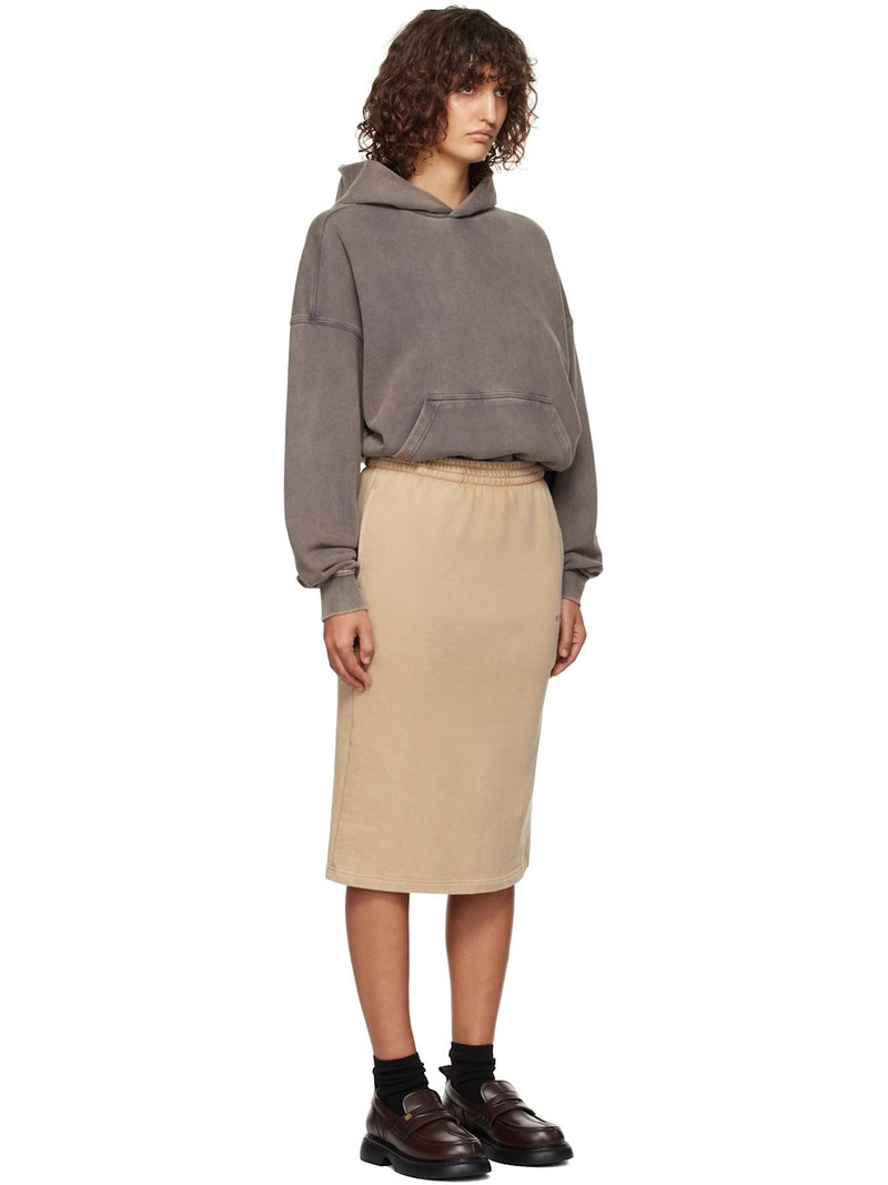 Gray & Brown Layered Hoodie Midi Dress 2
