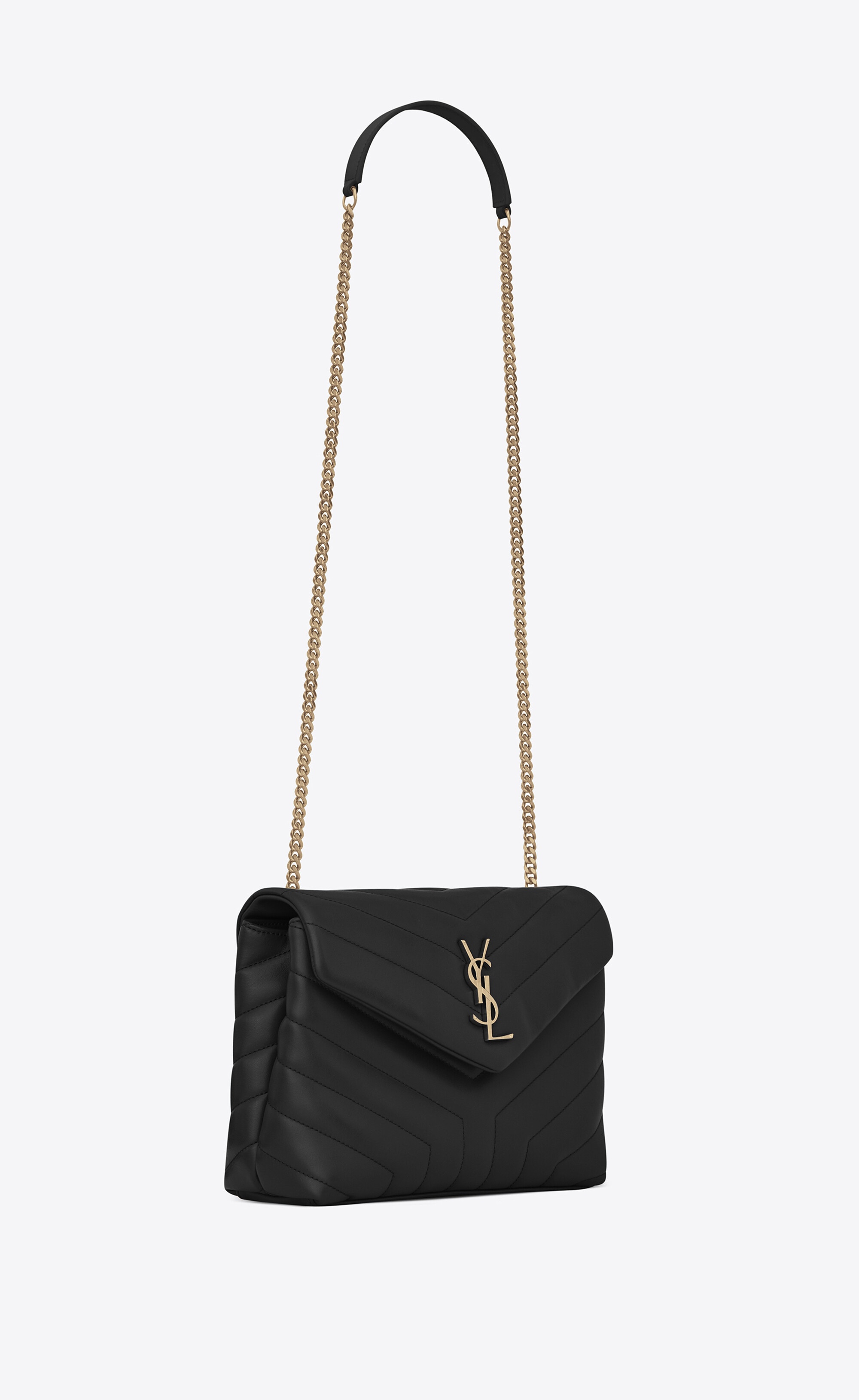 loulou small chain bag in matelassé "y" leather - 7