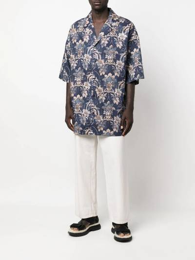 VERSACE JEANS COUTURE floral-print short-sleeved shirt outlook