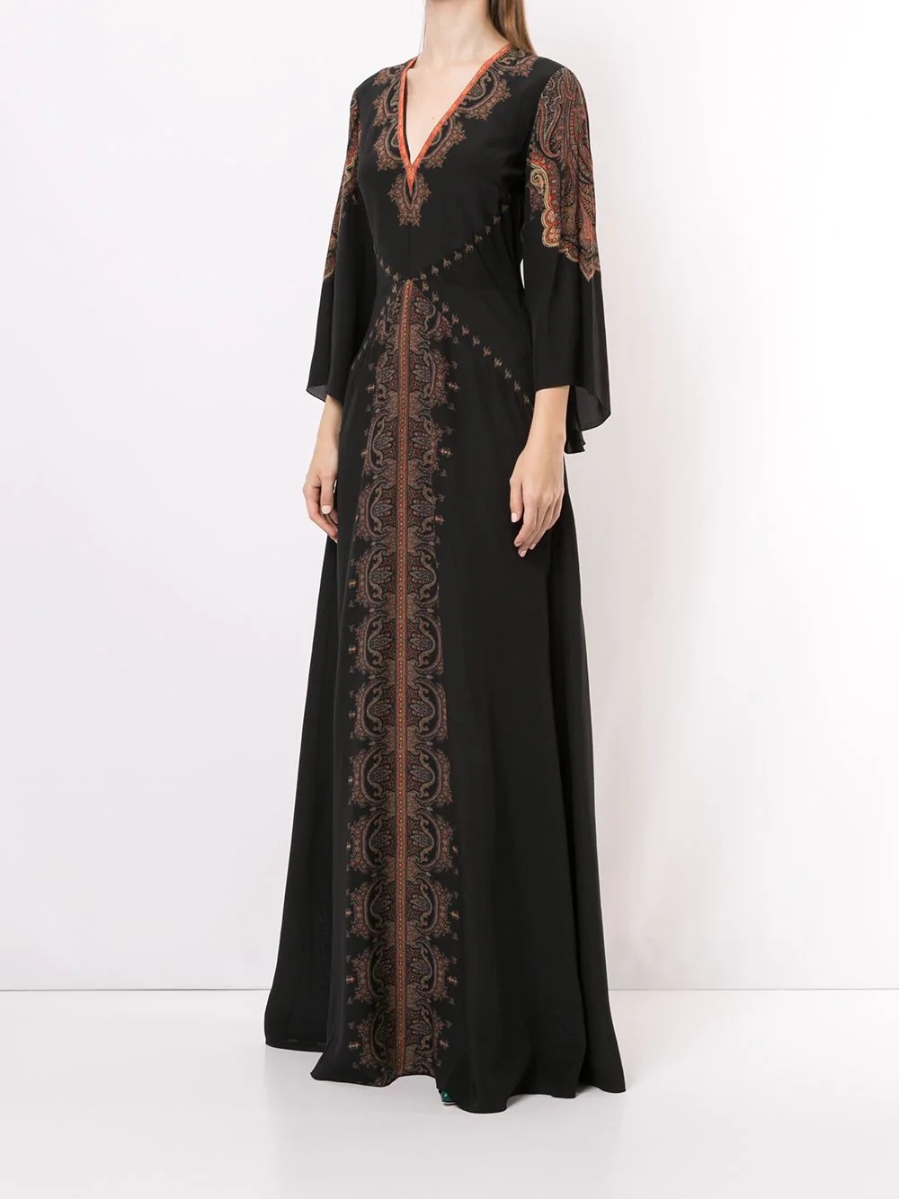 paisley print maxi dress - 3