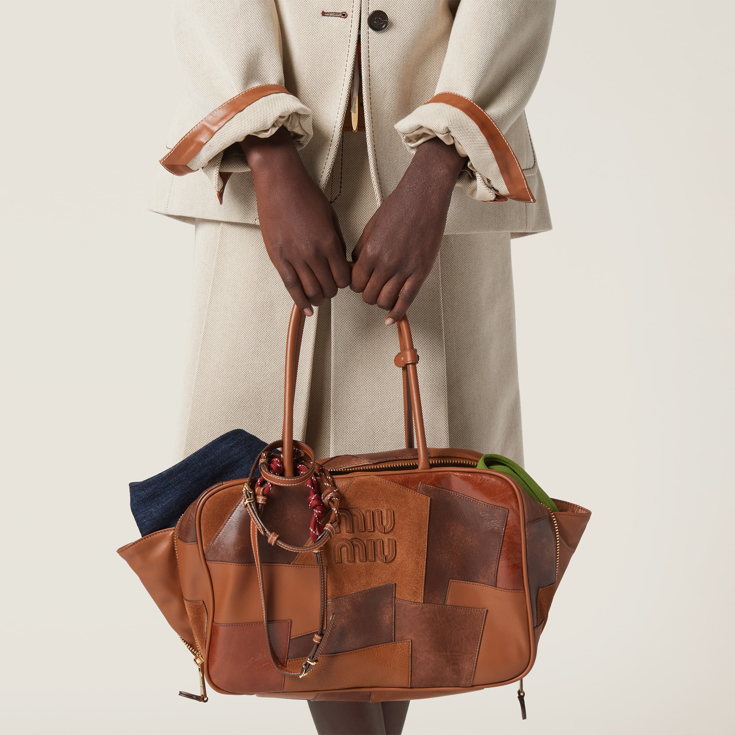 Leather patchwork Beau bag - 2