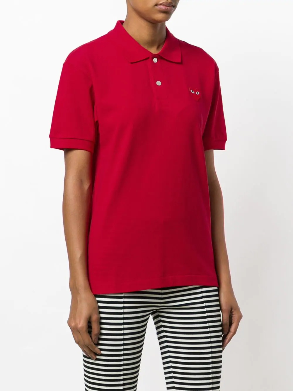 heart patched polo shirt - 3